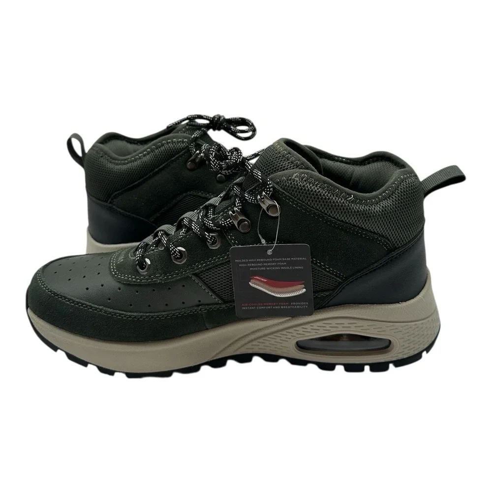 Skechers Uno Rugged Adventure‎ Air Skech Boots Mens Sz 10 Green Suede Shoes NWT